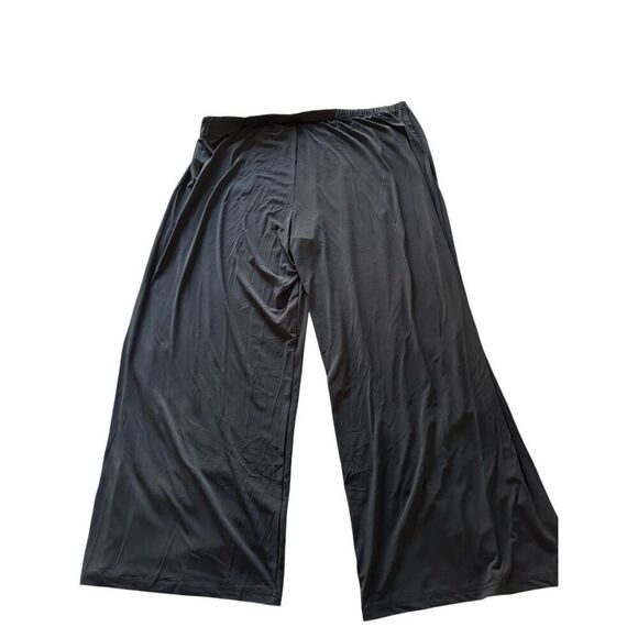 Bob Mackie Pants Black Wide Leg Pull On Stretch Casual Basic 3x - Picture 2 of 10